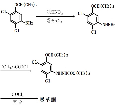 合成恶草酮的反应方程式2